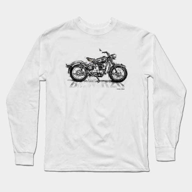 BMW R26 Sketch Painting Long Sleeve T-Shirt by HelloDisco